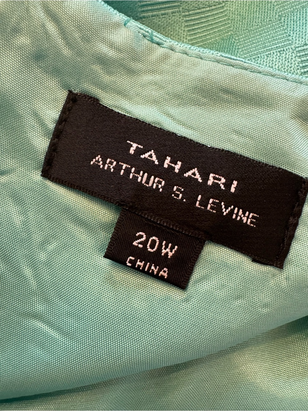 ASL Tahari Teal Aqua Blue Sleeveless Belted Pleated Fit Flare Cocktail Dress 20W - Picture 5 of 8